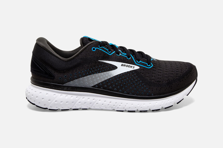 Brooks Glycerin 18 Mens UK - Road Running Shoes - Black/Blue/White 032-RVUPLB